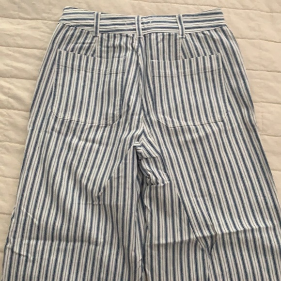 Madewell Emmett Wide Leg Crop pants in stripe - Picture 9 of 9